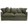 Sofa 3-/4-Sitzer aus Leinen, braun Barcelone